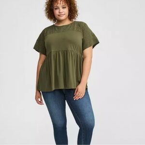 Torrid Olive Green Blouse